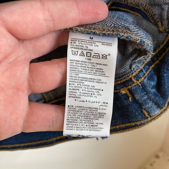 Old Navy Blue Boxy Denim Button Up Jean Jacket 714108-00 Womens size Med - Picture 4 of 6